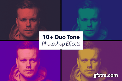 10+ Duo Tone Photoshop Effects