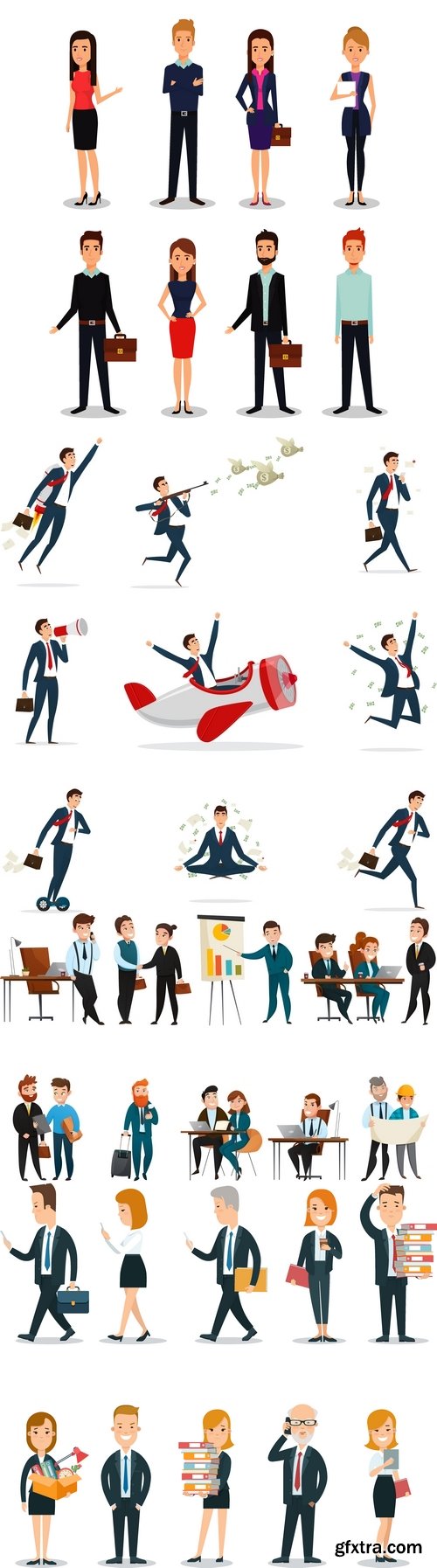 Vectors - Flat Business People 25