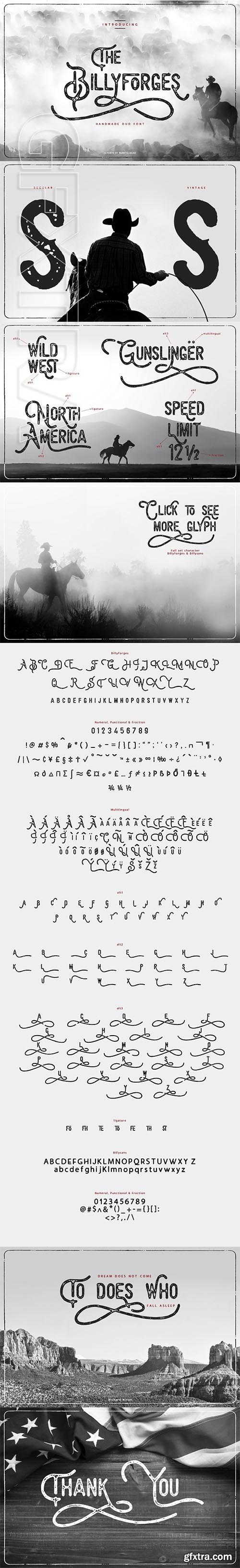 CreativeMarket - Billyforges - Duo Fonts 2289645