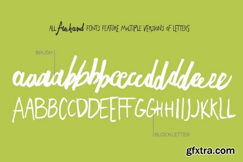 Freehand Brush Font Family - 6 Fonts