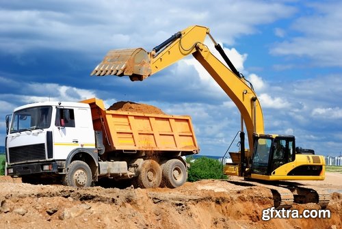 Dump truck pit extraction of minerals excavator 25 HQ Jpeg