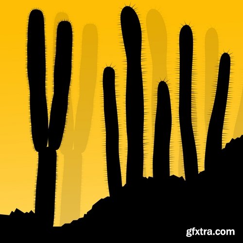 Cactus plant flower icon logo thorn vector image 25 EPS