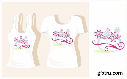 Prints on thing drawing clothes T-Shirt vector image 25 EPS