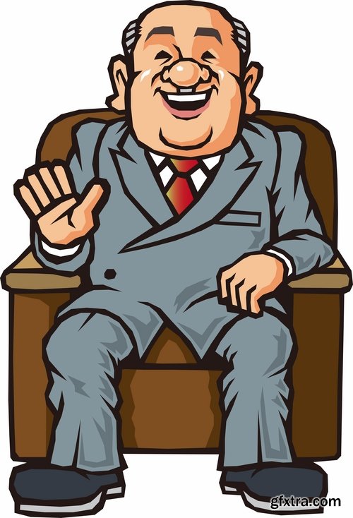 President head of the head of state director cartoon vector image 25 EPS