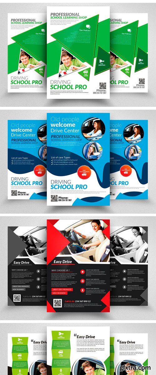 CM - 10 Learn Driving School Flyer Bundle 2316758