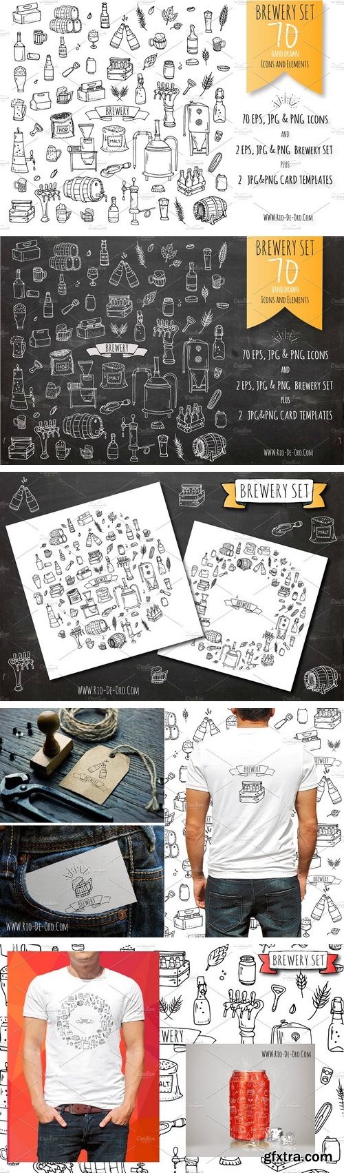 CM - 70 Brewery hand drawn elements! 1538727