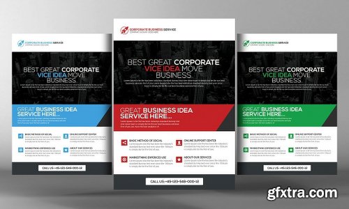 CreativeMarket 5 Corporate Business Flyer Bundle 2302541