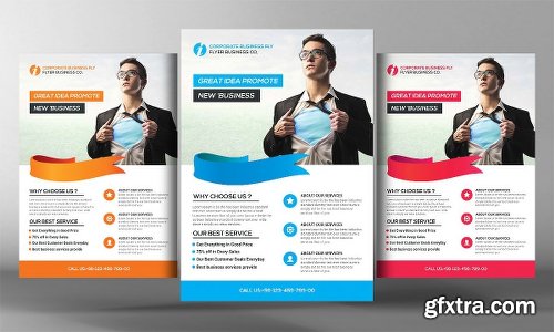 CreativeMarket 5 Corporate Business Flyer Bundle 2302541