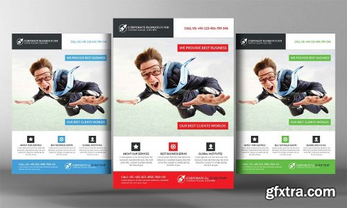 CreativeMarket 5 Corporate Business Flyer Bundle 2302541