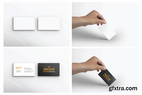 CreativeMarket 6 Style Business Card Mockups 2281641