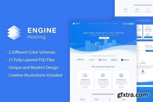 Engine Hosting - PSD Template