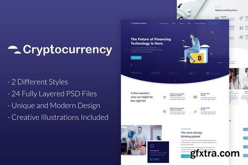 ThemeForest - CryptoCurrency - PSD Template 21309242