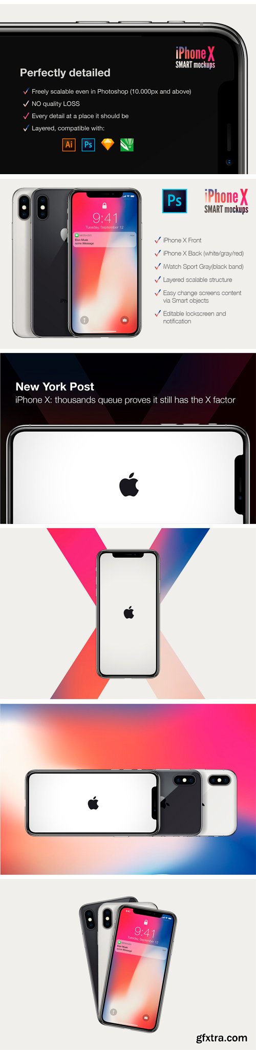 CM - Apple iPhone X mockups (PSD+AI) 2283739