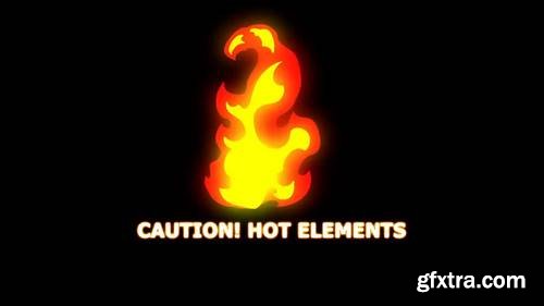 MA - Hand Drawn Fire Elements Motion Graphics 54826