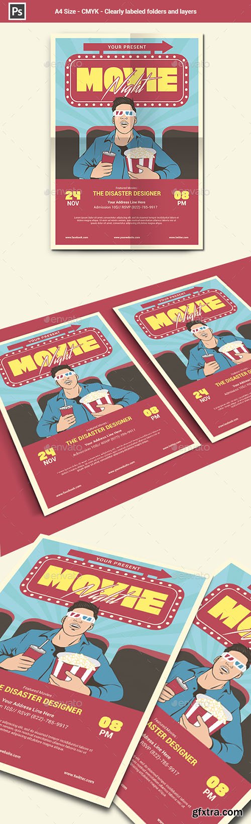 GR - Movie Night Flyer Template 21460901