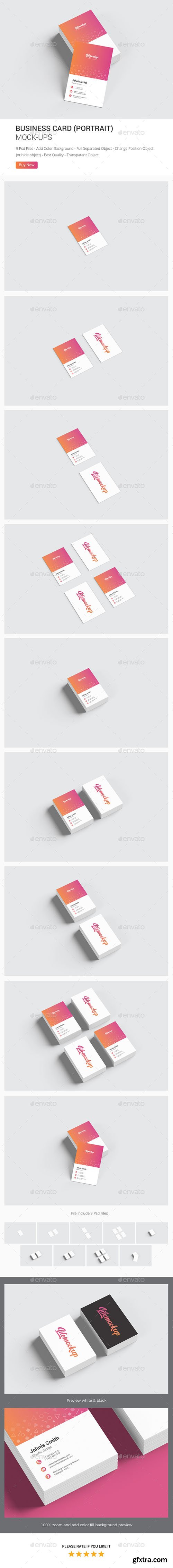 GR - Business Card Portrait Mockup 21461340