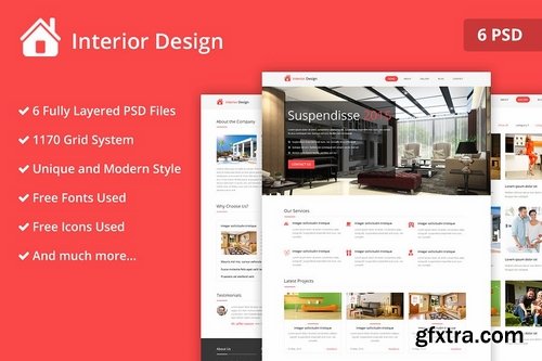 CM - Interior Design PSD Website Template 2296862