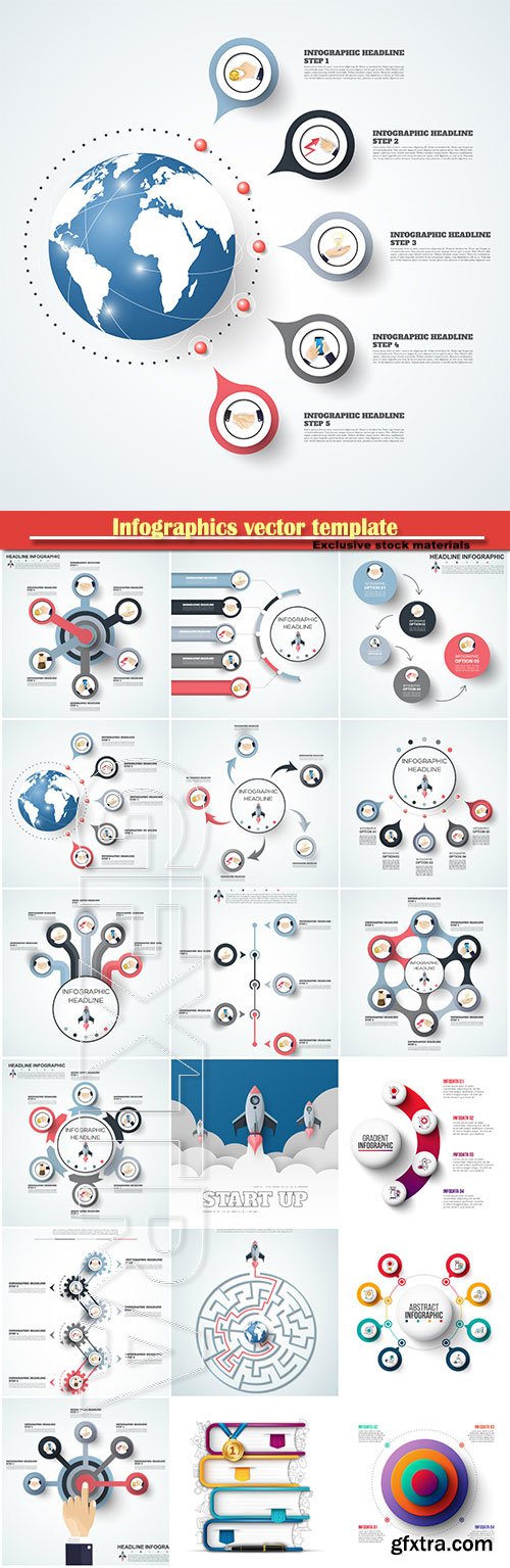 Infographics vector template for business presentations or information banner # 36