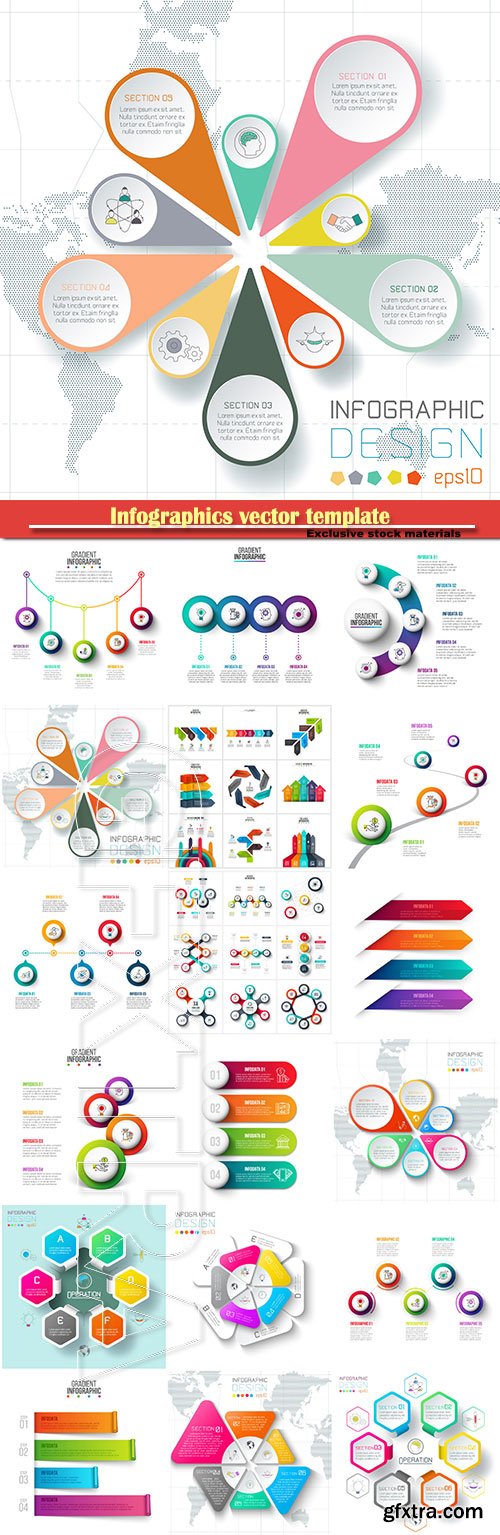 Infographics vector template for business presentations or information banner # 37