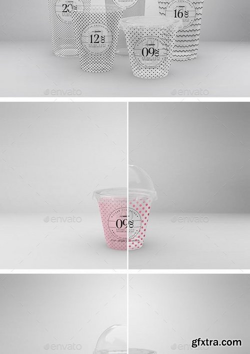 GraphicRiver - Clear Cold Drink Cups Packaging Mock Up 21324054