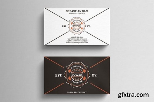 Gym Fitness Business Card Template