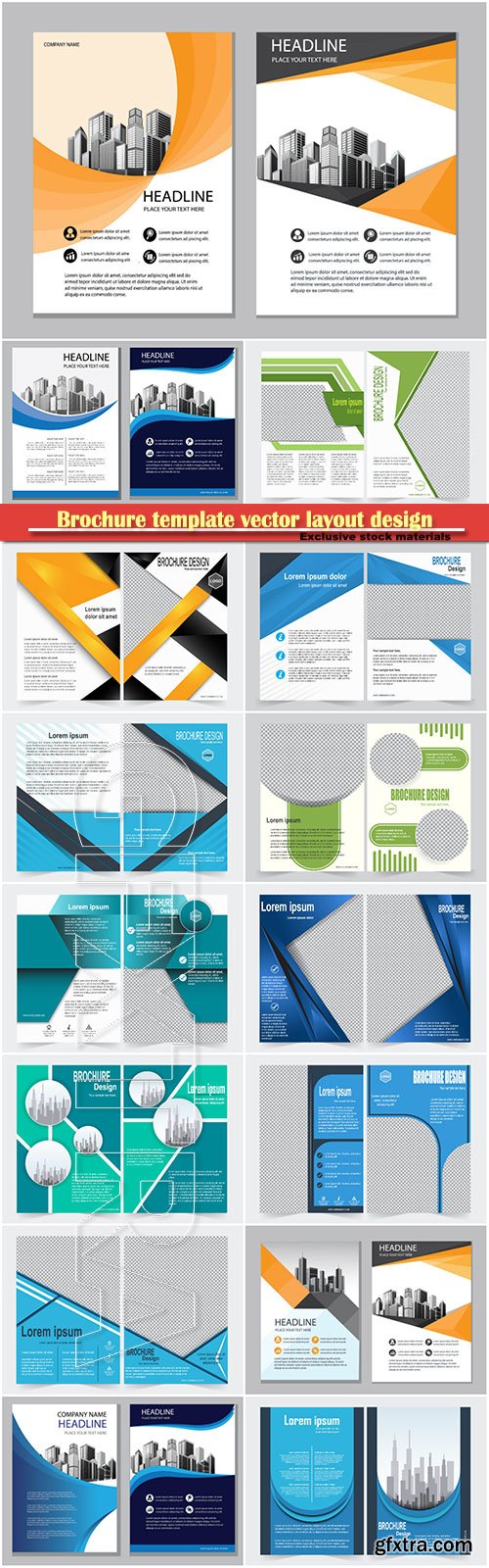 Brochure template vector layout design, corporate business annual report, magazine, flyer mockup # 142