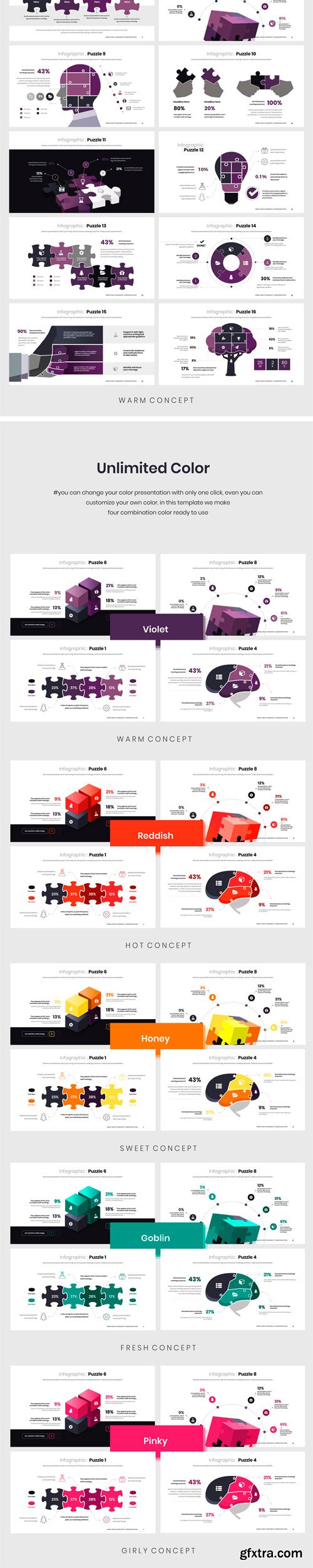 CM - Puzzle Infograpic PowerPoint 2269447