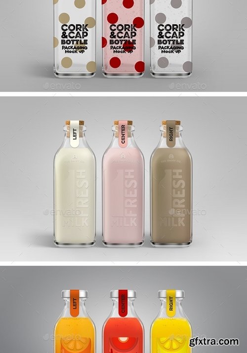 GraphicRiver - Cork and Metal Cap Bottle Packaging Mock Up 18886189