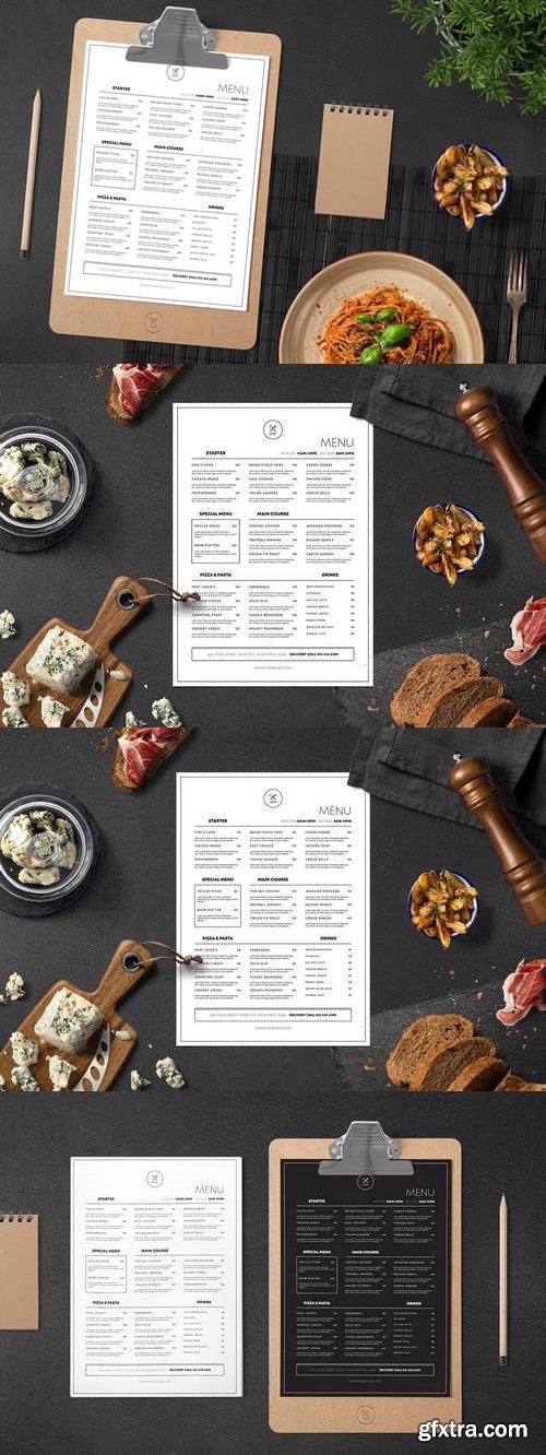 Minimalist Food Menu