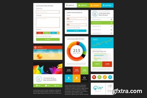 infographics element with Vector GUI Template