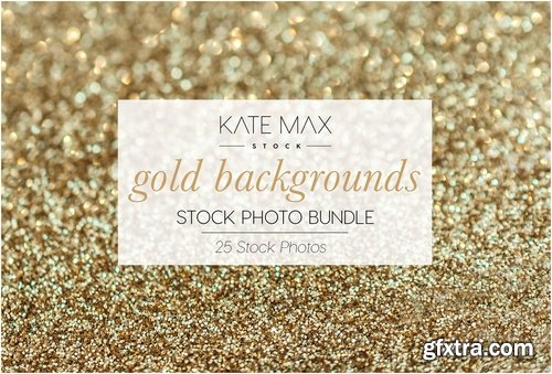 CM - Gold Backgrounds Stock Photo Bundle 2304080