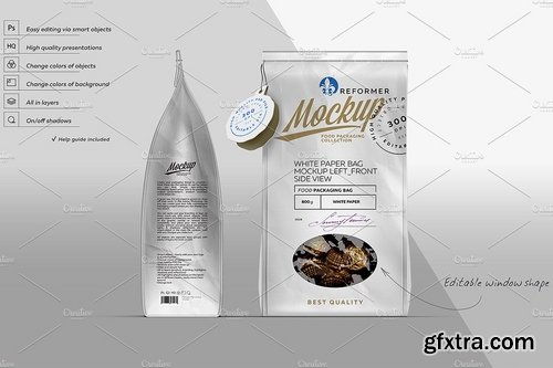 CM - WHITE PAPER BAG MOCKUP LEFT_FRONT SI 2258830