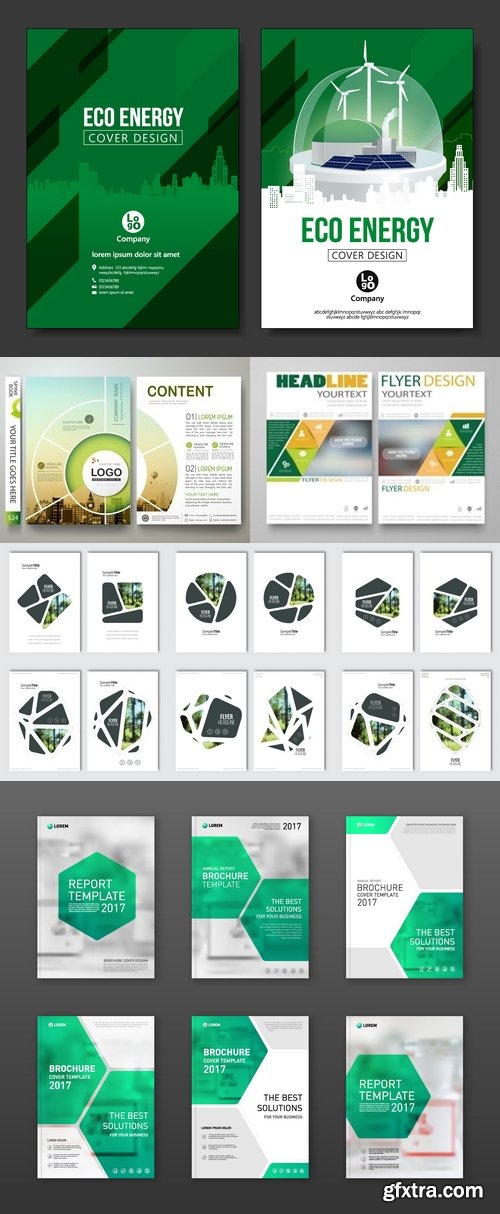 Vectors - Green Business Flyers 23