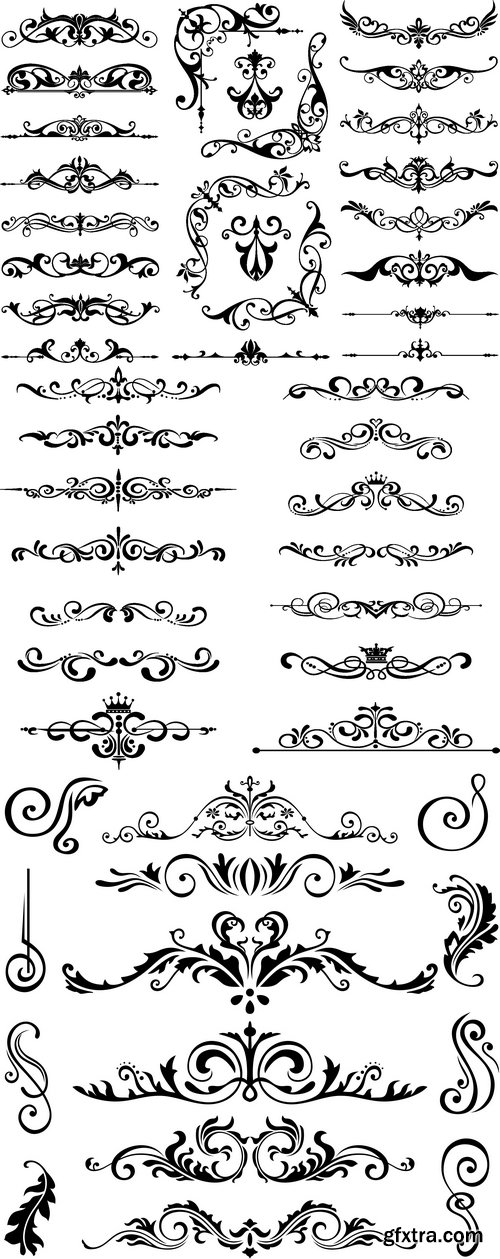 Vectors - Ornamental Floral Dividers 44