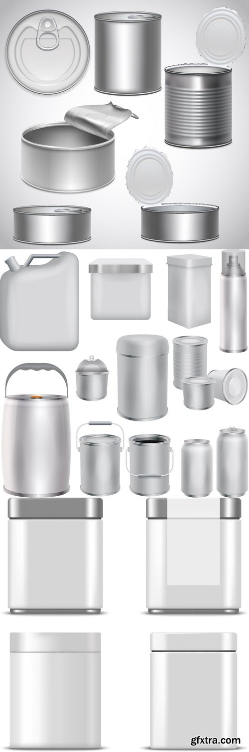 Vectors - Blank Metal Packaging