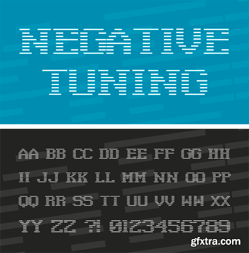 Negative Tuning Font