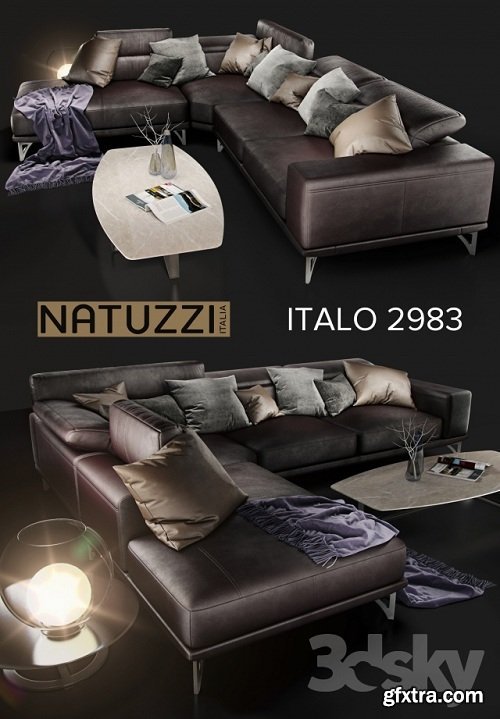 Sofa NATUZZI Italo 2983 3d Model