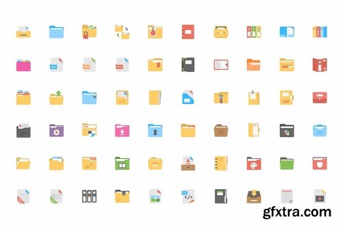 CM - 60 Files and Folders Flat Icons 2304082