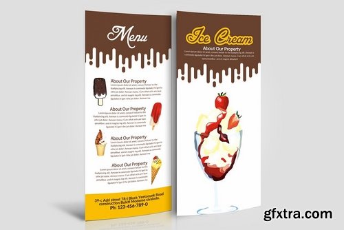 CM - Ice Cream Rack Card Template 2 Sided 2298398