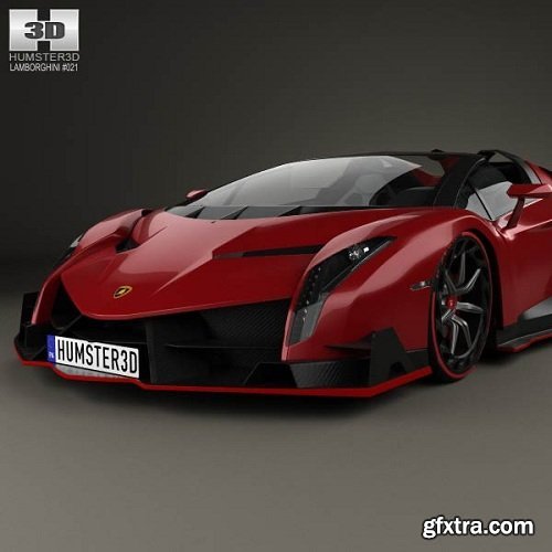 Lamborghini Veneno Roadster 2014 3d Model