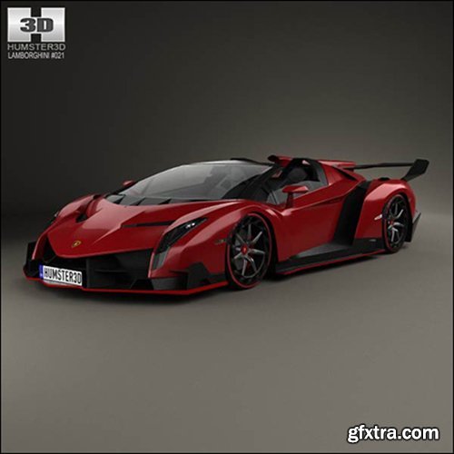 Lamborghini Veneno Roadster 2014 3d Model