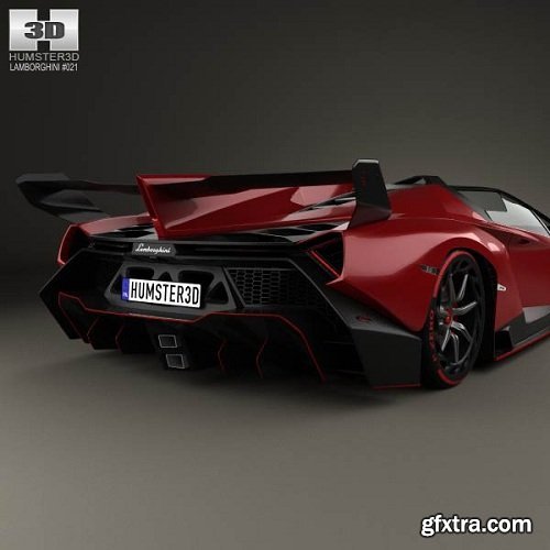 Lamborghini Veneno Roadster 2014 3d Model