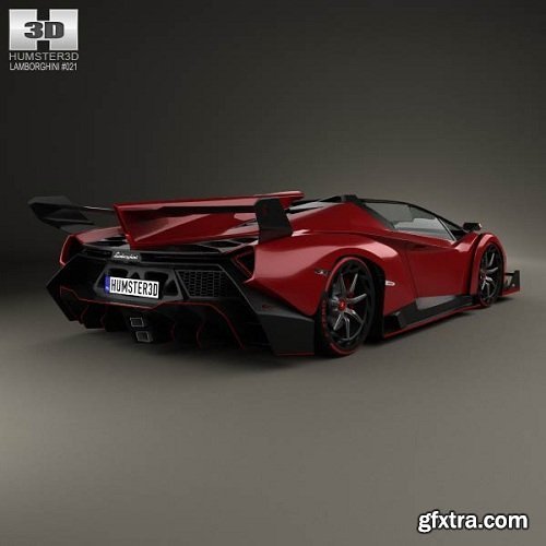 Lamborghini Veneno Roadster 2014 3d Model