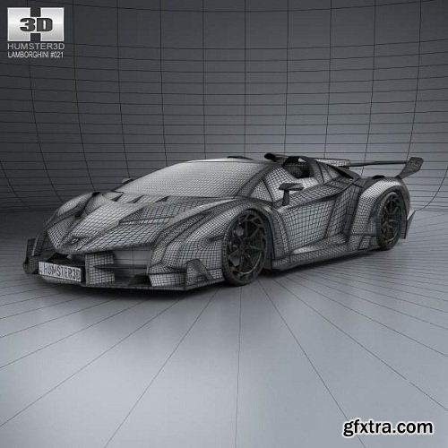 Lamborghini Veneno Roadster 2014 3d Model