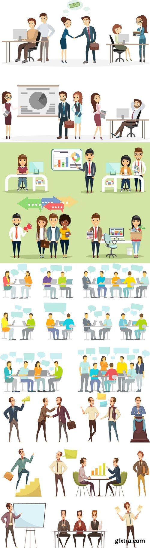 Vectors - Flat Business People 26