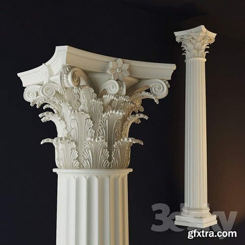 Corinthian order 3d Model