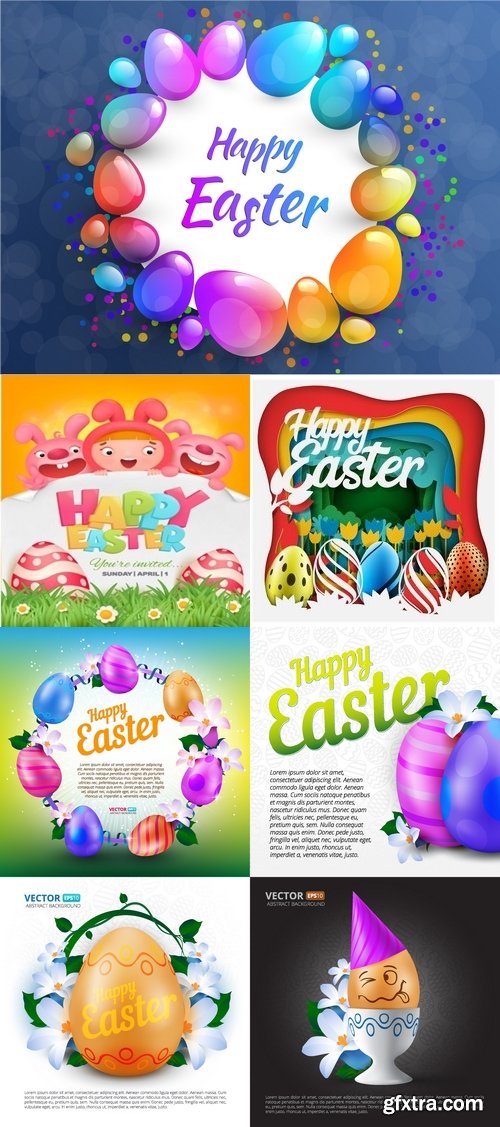 Vectors - Creative Easter Backgrounds 8