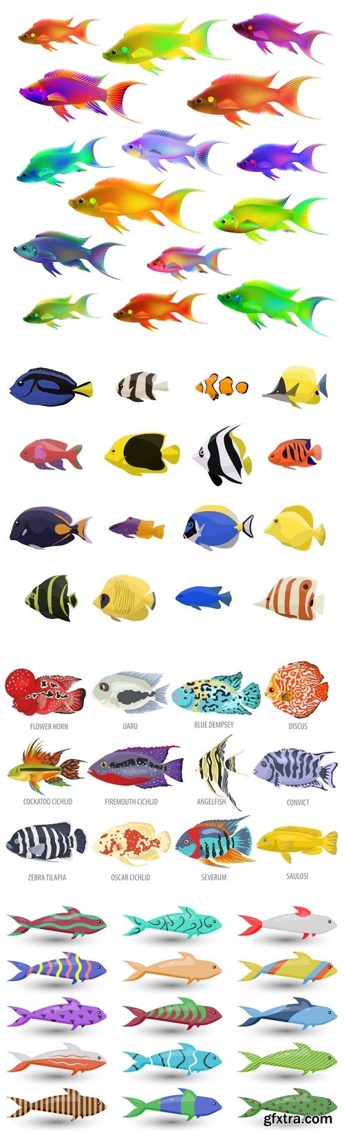 Vectors - Cartoon Marine Animals Mix 20