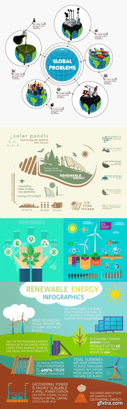 Vectors - Ecology Infographics Set 39