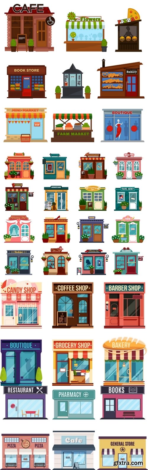 Vectors - Different Shops Set 20